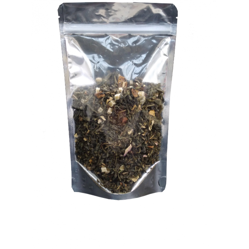 Sachet stand up duo aluminium transparent avec zip 500 ml