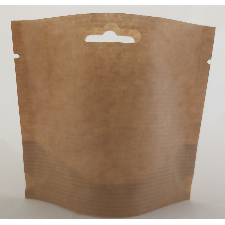 Doypack® Papier Kraft sans zip - Avec trou européen