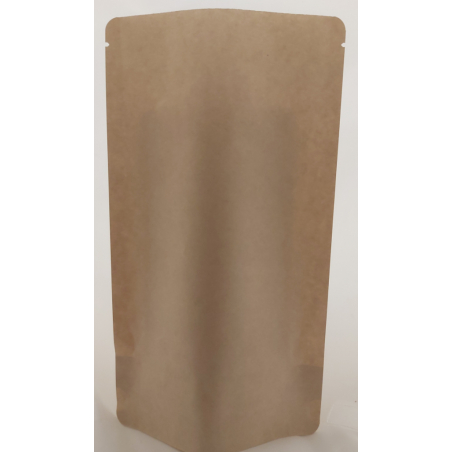Doypack monopapier kraft brun - sans Zip